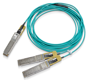 NVIDIA MFS1S50-H010V — 10 m 200G-to-2x100G QSFP56 HDR / Ethernet AOC splitter - 第 1 张图片