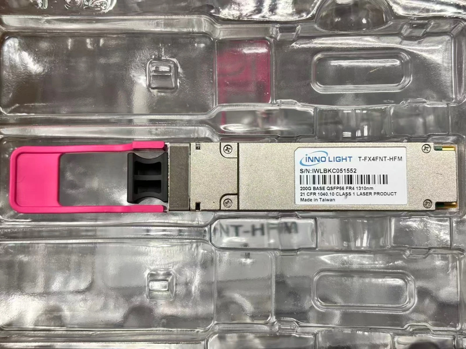 Innolight T-FX4FNT-HFM 200G QSFP56 FR4 Optical Transceiver (Used) - 第 1 张图片