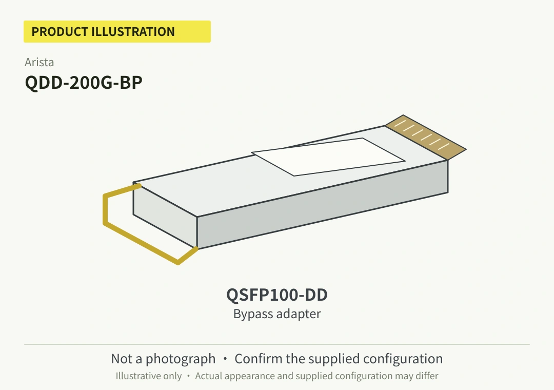 Arista QDD-200G-BP QSFP-DD Bypass Adapter - 第 1 张图片