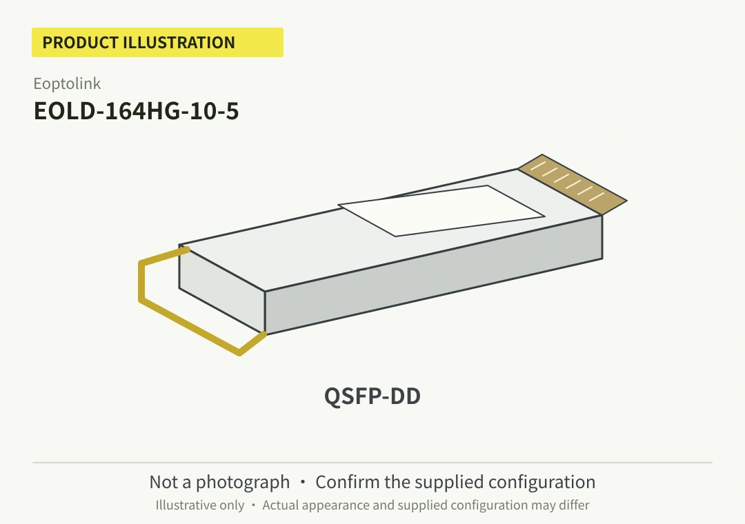 Eoptolink EOLD-164HG-10-5 400G QSFP-DD LR4 Optical Transceiver (Used) - 第 1 张图片