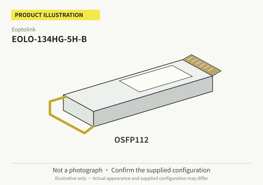 Eoptolink EOLO-134HG-5H-B 400G OSFP112 DR4 Optical Transceiver (Used) - 第 1 张图片