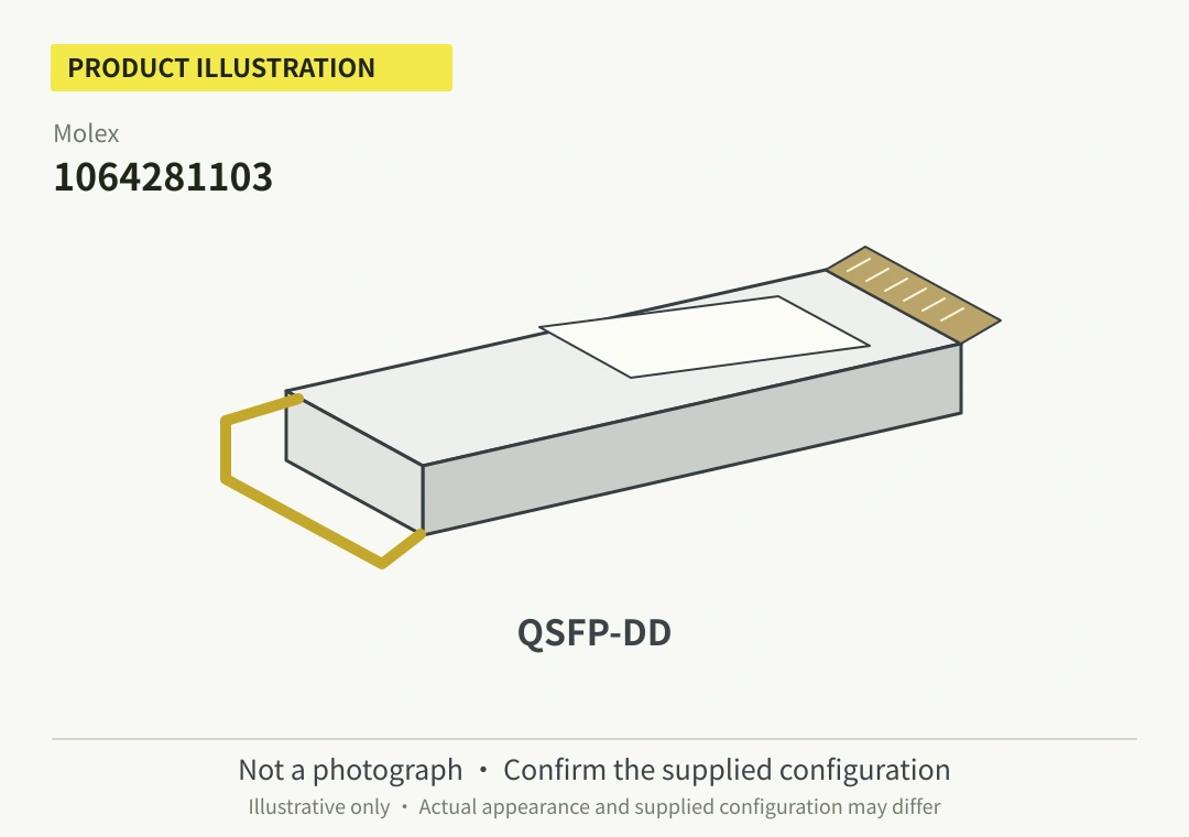 Molex 1064281103 400G QSFP-DD DR4+ Optical Transceiver (Used) - 第 1 张图片