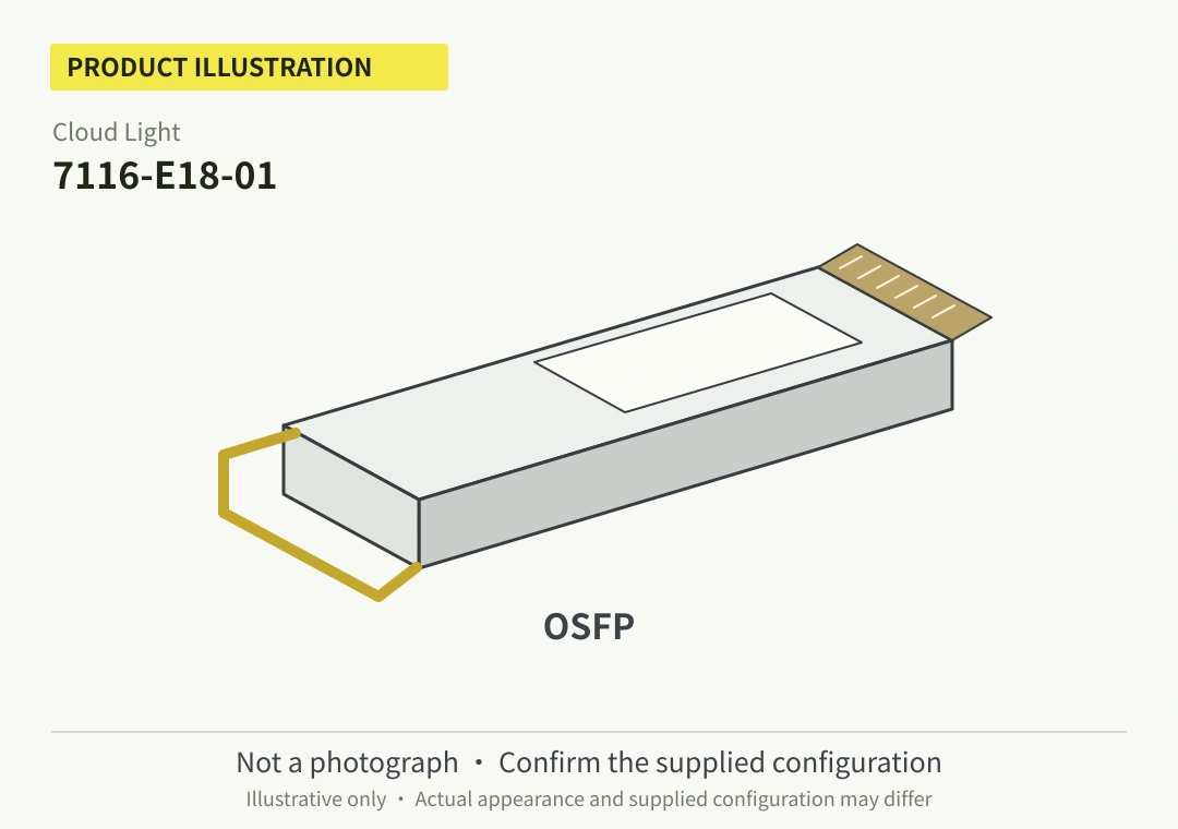 Cloud Light 7116-E18-01 400G OSFP SR8 Optical Transceiver (Used) - 第 1 张图片