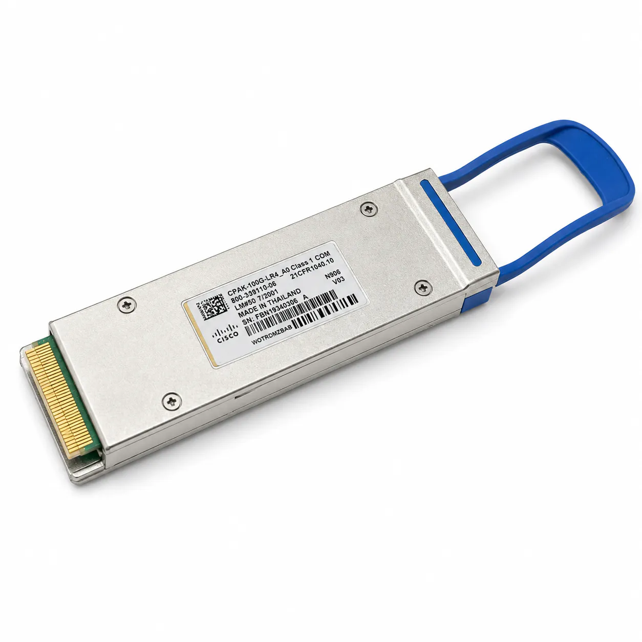 Cisco CPAK-100G-LR4 100G CPAK LR4 Optical Transceiver (Used) — Gold-wire label 缩略图 2