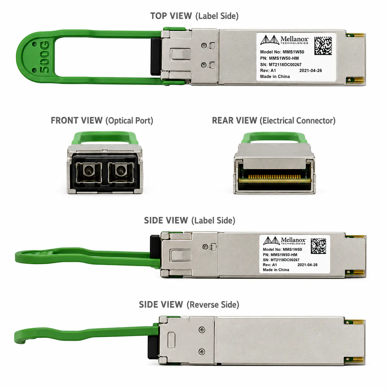 Mellanox MMS1W50-HM 200G QSFP56 FR4 / HDR Optical Transceiver (Used) 缩略图 5
