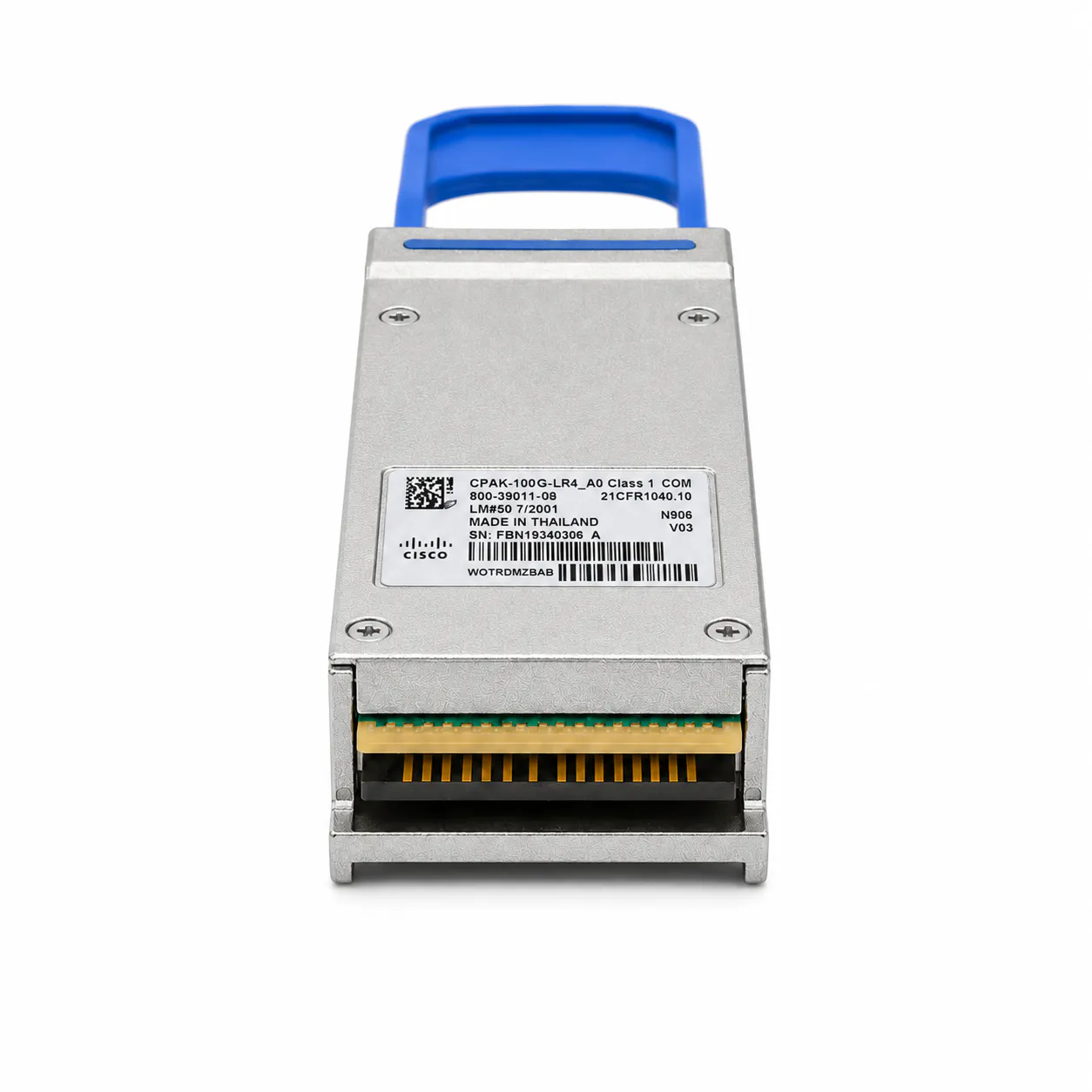 Cisco CPAK-100G-LR4 100G CPAK LR4 Optical Transceiver (Used) — Gold-wire label 缩略图 3