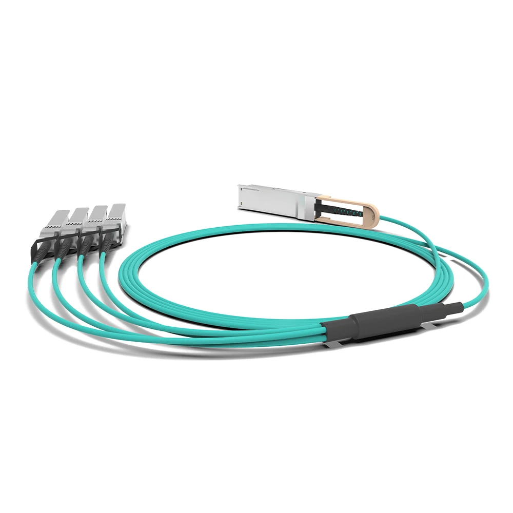 40G to 4 × 10G AOC Cable, QSFP+ to 4 × SFP+, 10 m