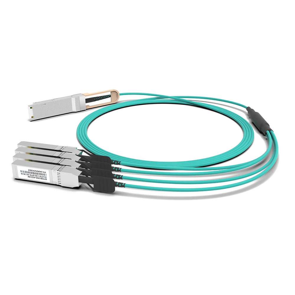 100G to 4 × 25G AOC Cable, QSFP28 to 4 × SFP28, 3 m